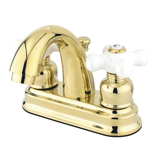 4" Centerset Bathroom Faucet, Polished Brass